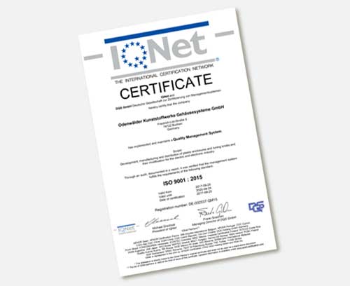 Сертификат IQNet ISO 9001 : 2015 в формате PDF